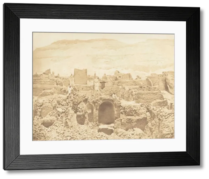 Framed Print : Ruines d une ville chretienne, a Medinet-habou (Thebes), 1849-50 Framed Print : Ruines d une ville chretienne, a Medinet-habou (Thebes), 1849-50