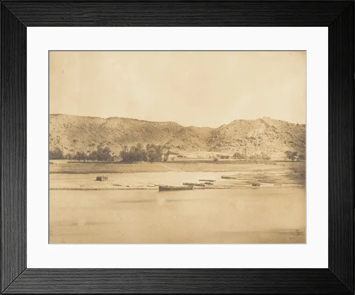Framed Print : Vue prise au Sud-Est de Philae - Cherk-el-Hesseh, 1849-50. Creator: Maxime du Camp Framed Print : Vue prise au Sud-Est de Philae - Cherk-el-Hesseh, 1849-50. Creator: Maxime du Camp
