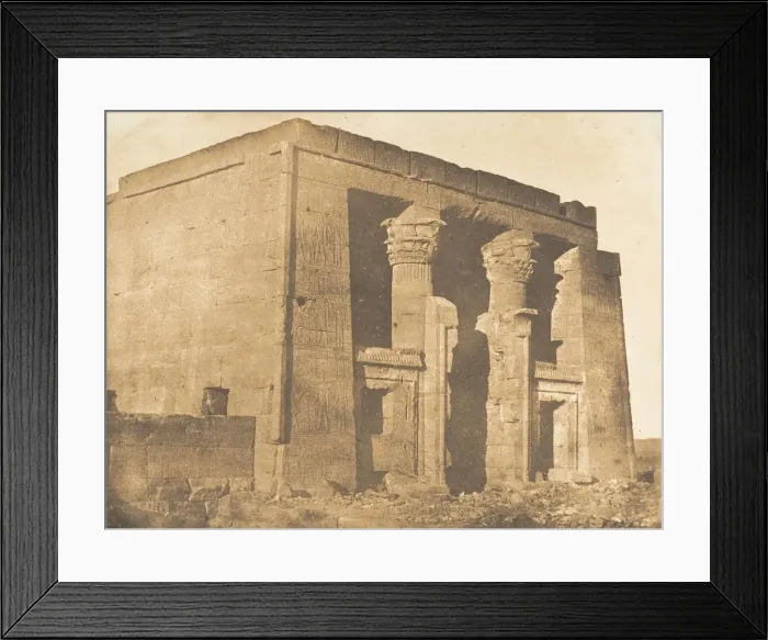 Framed Print : Vue de la facade du pronaos du Temple de Dakkeh (Pselcis), April 5, 1850 Framed Print : Vue de la facade du pronaos du Temple de Dakkeh (Pselcis), April 5, 1850
