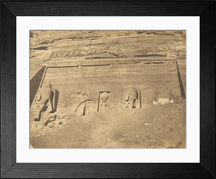 Framed Print : Vue de la facade du Speos de Phre, a Abousembil, March 1850 Framed Print : Vue de la facade du Speos de Phre, a Abousembil, March 1850