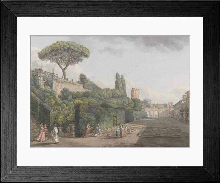 Framed Print : Garden of Palazzo Colonna, ca. 1780. Creators: Giovanni Volpato, Louis Ducros Framed Print : Garden of Palazzo Colonna, ca. 1780. Creators: Giovanni Volpato, Louis Ducros
