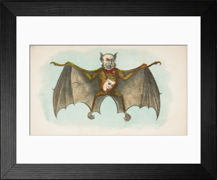 Framed Print : Vampyre, from The Comic Natural History of the Human Race, 1851 Framed Print : Vampyre, from The Comic Natural History of the Human Race, 1851