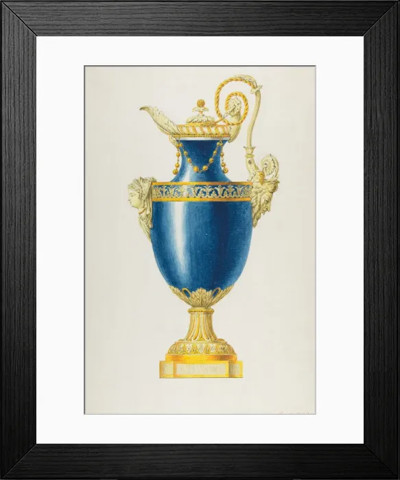 Framed Print : Design for a Gilt Bronze Ewer, ca. 1770-90. Creator: George Heinrich von Kirn Framed Print : Design for a Gilt Bronze Ewer, ca. 1770-90. Creator: George Heinrich von Kirn