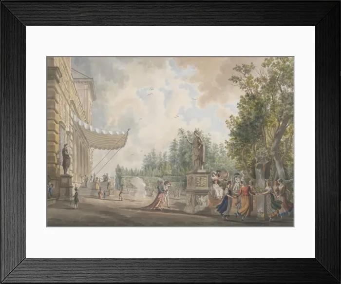 Framed Print : Villa Borghese, ca. 1780. Creators: Giovanni Volpato, Louis Ducros Framed Print : Villa Borghese, ca. 1780. Creators: Giovanni Volpato, Louis Ducros