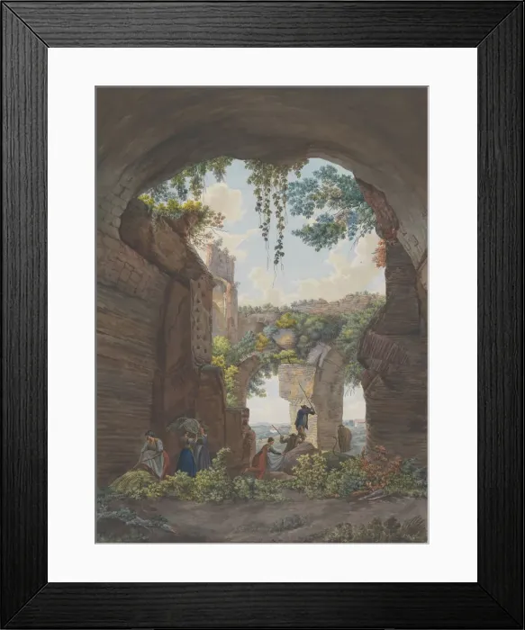 Framed Print : Interior of the Baths at Caracalla, ca. 1780. Creators: Giovanni Volpato, Louis Ducros Framed Print : Interior of the Baths at Caracalla, ca. 1780. Creators: Giovanni Volpato, Louis Ducros