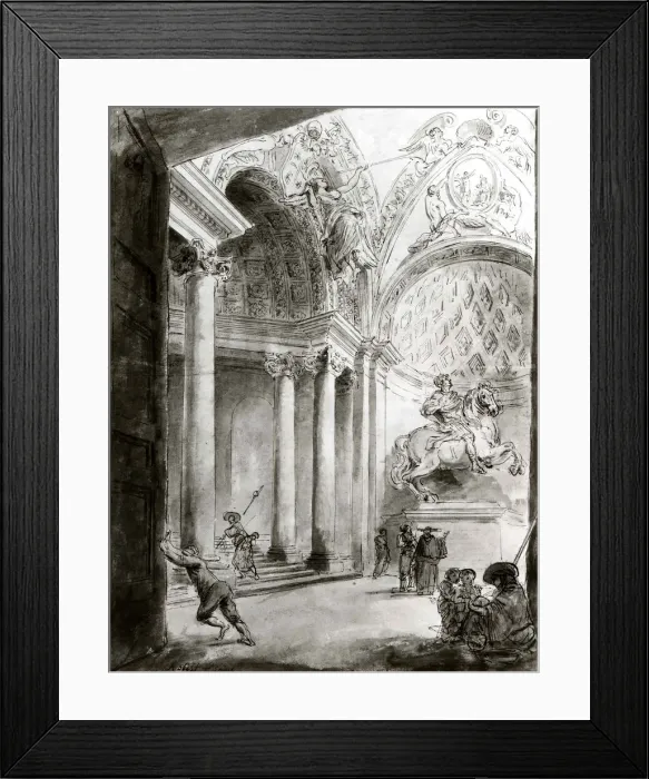 Framed Print : Interior of Saint Peters, ca. 1758. Creator: Hubert Robert Framed Print : Interior of Saint Peters, ca. 1758. Creator: Hubert Robert