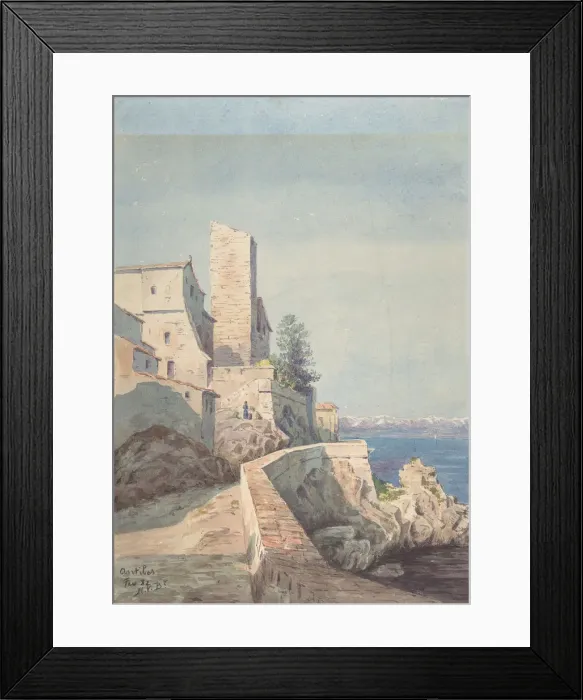 Framed Print : Antibes, 1882. Creator: Henry Victor Burgy Framed Print : Antibes, 1882. Creator: Henry Victor Burgy