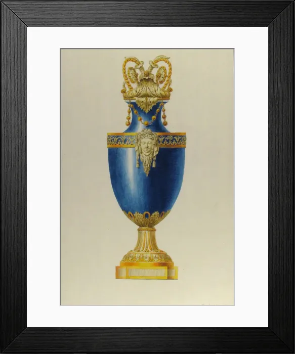 Framed Print : Design for an Urn, ca. 1770-90. Creator: George Heinrich von Kirn Framed Print : Design for an Urn, ca. 1770-90. Creator: George Heinrich von Kirn