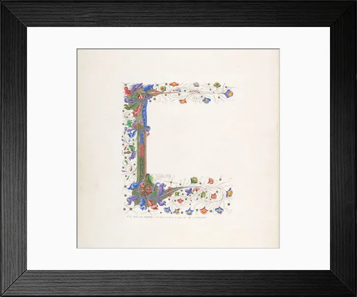 Framed Print : Decorated Border, 1830-62. Creator: Freeman Gage Delamotte Framed Print : Decorated Border, 1830-62. Creator: Freeman Gage Delamotte
