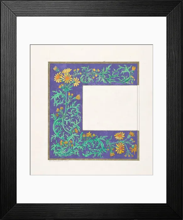 Framed Print : Decorated Border, 1830-62. Creator: Freeman Gage Delamotte Framed Print : Decorated Border, 1830-62. Creator: Freeman Gage Delamotte