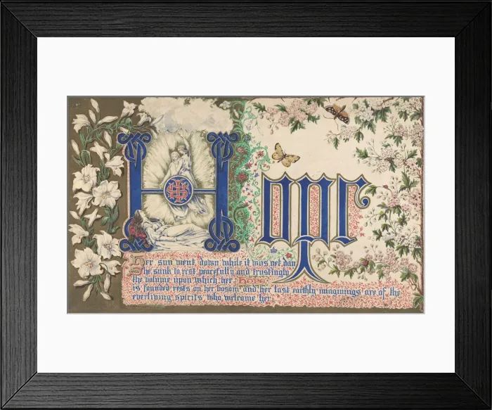 Framed Print : Hope, 1830-62. Creator: Freeman Gage Delamotte Framed Print : Hope, 1830-62. Creator: Freeman Gage Delamotte