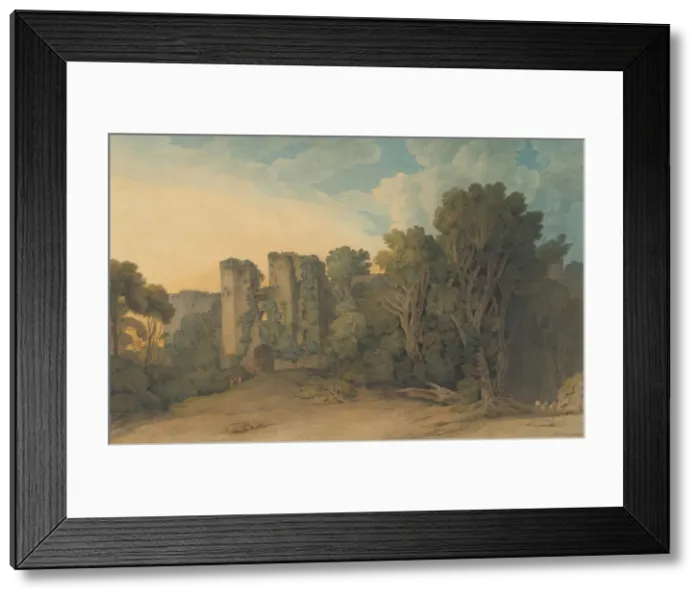 Framed Print : Berry Pomeroy Castle in the County of Devon, (?) 1775-1805. Creator: Francis Towne Framed Print : Berry Pomeroy Castle in the County of Devon, (?) 1775-1805. Creator: Francis Towne