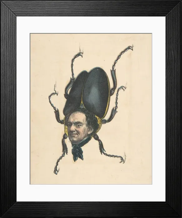 Framed Print : Hum-Bug (P. T. Barnum), from the Comic Natural History of the Human Race, 1851