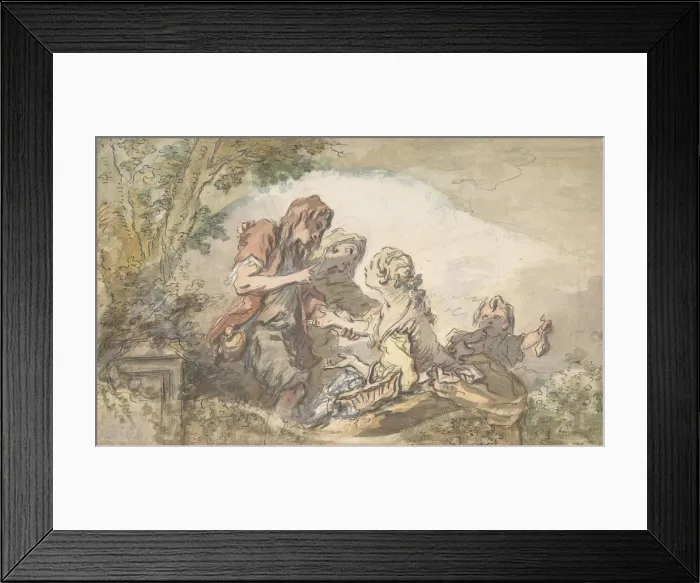 Framed Print : The Fortune Teller, 18th century. Creator: Francois Boucher Framed Print : The Fortune Teller, 18th century. Creator: Francois Boucher