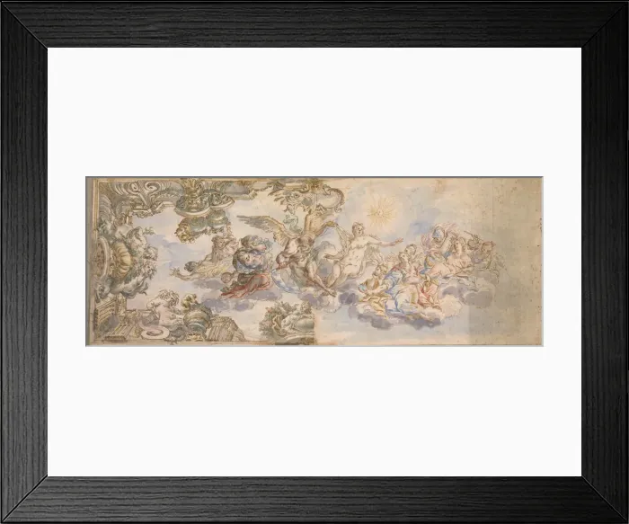 Framed Print : Allegorical Design for a Ceiling Fresco. 1650-1700. Creator: Unknown Framed Print : Allegorical Design for a Ceiling Fresco. 1650-1700. Creator: Unknown