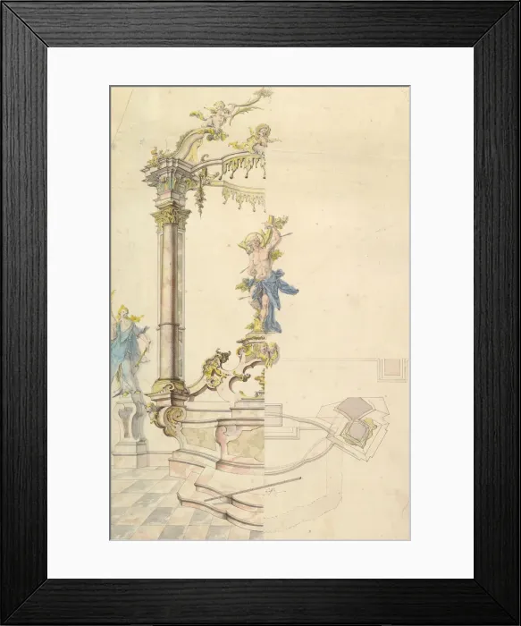Framed Print : Design for an Altarpiece with a Figure of St. Sebastian, 1741 Framed Print : Design for an Altarpiece with a Figure of St. Sebastian, 1741