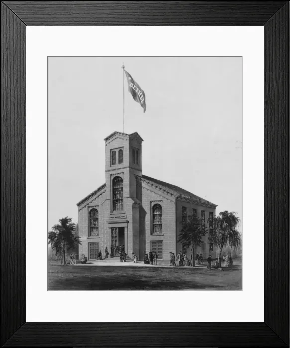 Framed Print : Baptist Mariners Chapel, New York, ca. 1848. Creator: Frances Flora Bond Palmer Framed Print : Baptist Mariners Chapel, New York, ca. 1848. Creator: Frances Flora Bond Palmer