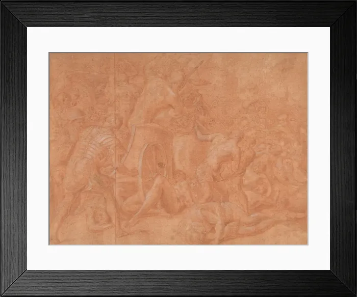 Framed Print : Ulysses and His Companions Fighting the Cicones Before the City of Ismaros, Study Framed Print : Ulysses and His Companions Fighting the Cicones Before the City of Ismaros, Study