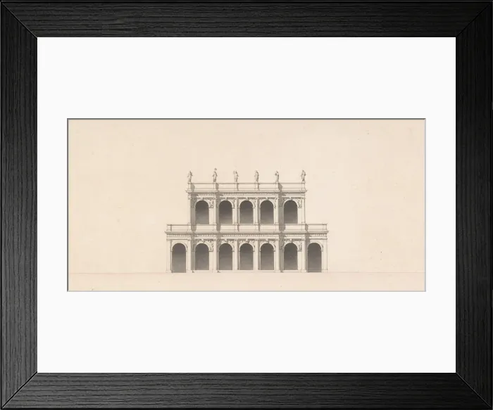 Framed Print : Project for the New Theater at St. Quentin (Aisne) - Elevation, ca. 1841 Framed Print : Project for the New Theater at St. Quentin (Aisne) - Elevation, ca. 1841