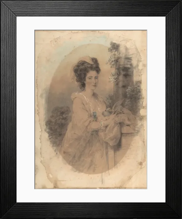 Framed Print : Isabella Hunter, Cousin of the Artist, 1781. Creator: John Downman