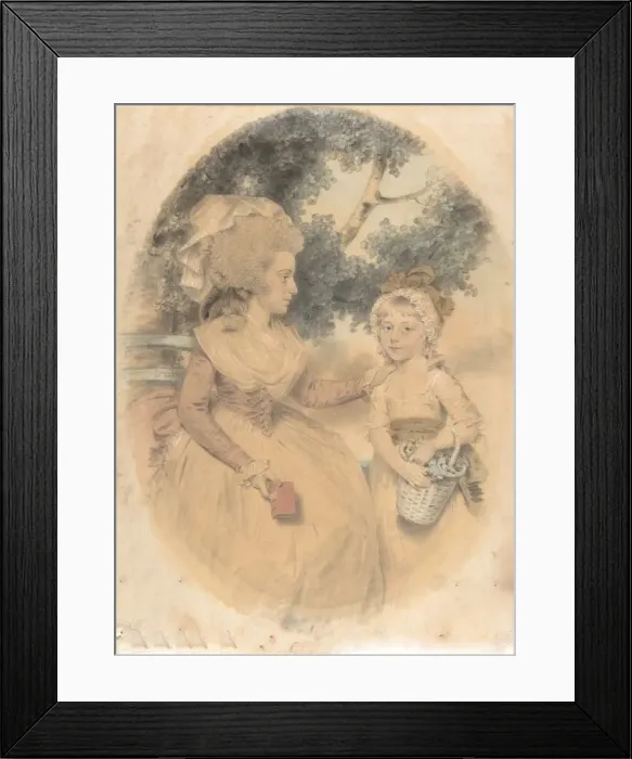 Framed Print : Mrs. Morgan and her Child, 1785. Creator: John Downman Framed Print : Mrs. Morgan and her Child, 1785. Creator: John Downman