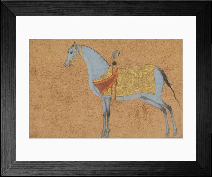 Framed Print : A Stallion, ca. 1601-6. Creator: Habiballah of Sava Framed Print : A Stallion, ca. 1601-6. Creator: Habiballah of Sava