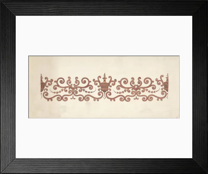 Framed Print : Design for Panel Decoration, 1828-40. Creator: J Hulme