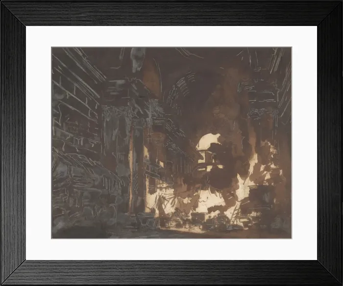 Framed Print : Washerwomen in a Ruined Gallery, ca. 1760. Creator: Hubert Robert Framed Print : Washerwomen in a Ruined Gallery, ca. 1760. Creator: Hubert Robert