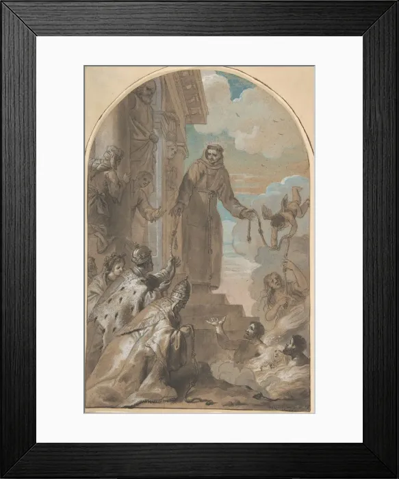 Framed Print : The Distribution of the Franciscan Cords, 1667. Creator: Jan Erasmus Quellinus Framed Print : The Distribution of the Franciscan Cords, 1667. Creator: Jan Erasmus Quellinus