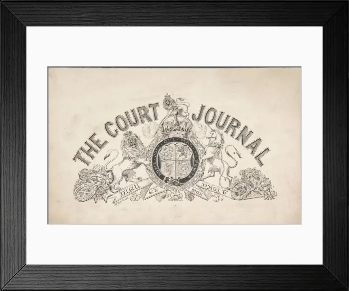 Framed Print : Title page design for The Court Journal, 1830-62 Framed Print : Title page design for The Court Journal, 1830-62