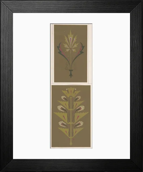 Framed Print : Design drawing, ca. 1883, based on earlier design. Creator: Christopher Dresser Framed Print : Design drawing, ca. 1883, based on earlier design. Creator: Christopher Dresser
