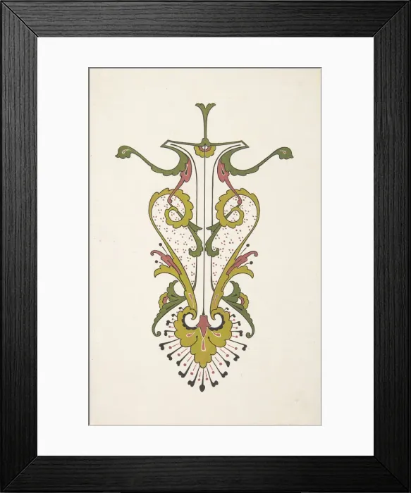 Framed Print : Design drawing, ca. 1883, based on earlier design. Creator: Christopher Dresser Framed Print : Design drawing, ca. 1883, based on earlier design. Creator: Christopher Dresser
