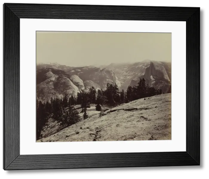 Framed Print : The Domes from Sentinel Dome, 1866. Creator: Carleton Emmons Watkins Framed Print : The Domes from Sentinel Dome, 1866. Creator: Carleton Emmons Watkins
