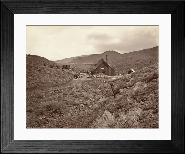 Framed Print : Sutro Tunnel Shaft No. 3, 1875, printed ca. 1876. Creator: Carleton Emmons Watkins Framed Print : Sutro Tunnel Shaft No. 3, 1875, printed ca. 1876. Creator: Carleton Emmons Watkins