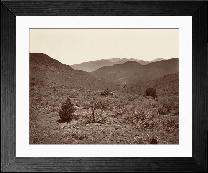 Framed Print : Sutro Tunnels Road to Virginia City, 1875, printed ca. 1876 Framed Print : Sutro Tunnels Road to Virginia City, 1875, printed ca. 1876