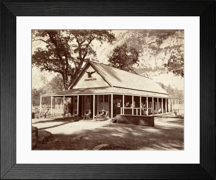 Framed Print : Cosmopolitan Saloon, ca. 1872, printed ca. 1876. Creator: Carleton Emmons Watkins