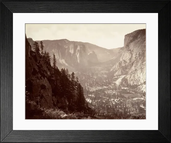 Framed Print : Yosemite Valley from Glacier Point, ca. 1872, printed ca. 1876 Framed Print : Yosemite Valley from Glacier Point, ca. 1872, printed ca. 1876