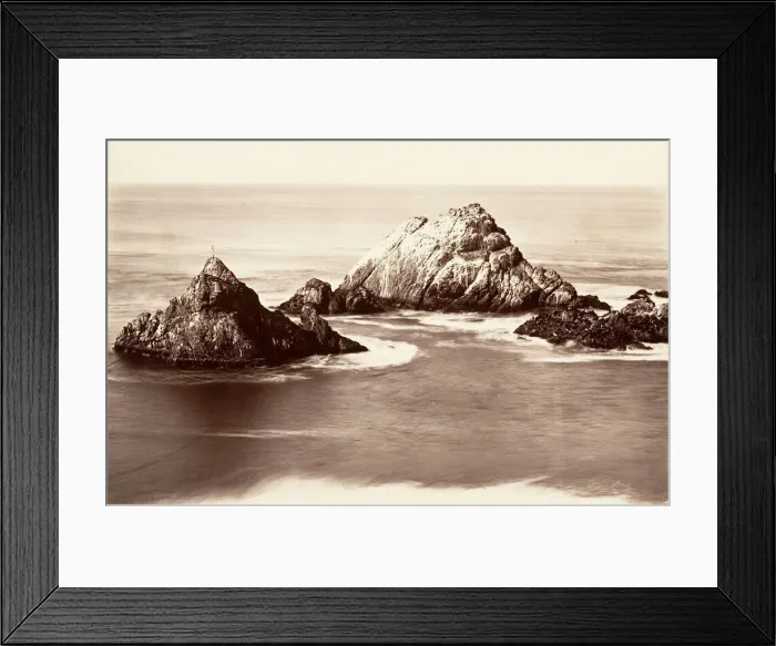 Framed Print : Seal Rocks, 1868-69, printed ca. 1876. Creator: Carleton Emmons Watkins Framed Print : Seal Rocks, 1868-69, printed ca. 1876. Creator: Carleton Emmons Watkins