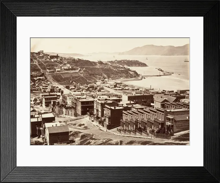 Framed Print : The Golden Gate, 1868-69, printed ca. 1876. Creator: Carleton Emmons Watkins Framed Print : The Golden Gate, 1868-69, printed ca. 1876. Creator: Carleton Emmons Watkins