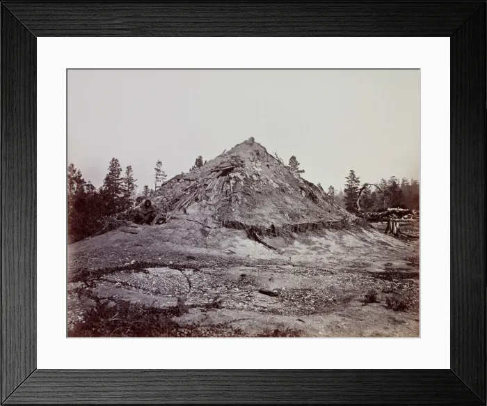 Framed Print : Indian Sweat House, Mendocino County, California, 1863. Creator: Carleton Emmons Watkins Framed Print : Indian Sweat House, Mendocino County, California, 1863. Creator: Carleton Emmons Watkins