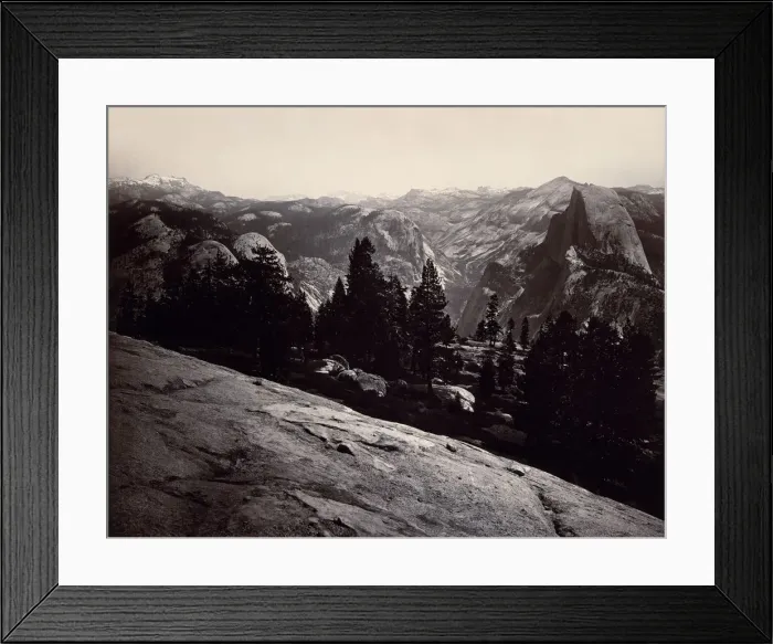 Framed Print : View from the Sentinel Dome, Yosemite, 1865-66. Creator: Carleton Emmons Watkins Framed Print : View from the Sentinel Dome, Yosemite, 1865-66. Creator: Carleton Emmons Watkins
