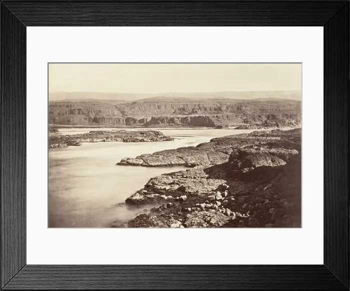Framed Print : Passage of the Dalles, Oregon, 1867, printed ca. 1876. Creator: Carleton Emmons Watkins Framed Print : Passage of the Dalles, Oregon, 1867, printed ca. 1876. Creator: Carleton Emmons Watkins
