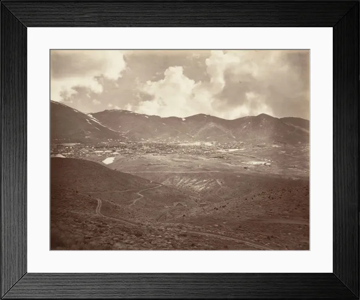 Framed Print : Virginia City, 1875, printed ca. 1876. Creator: Carleton Emmons Watkins Framed Print : Virginia City, 1875, printed ca. 1876. Creator: Carleton Emmons Watkins