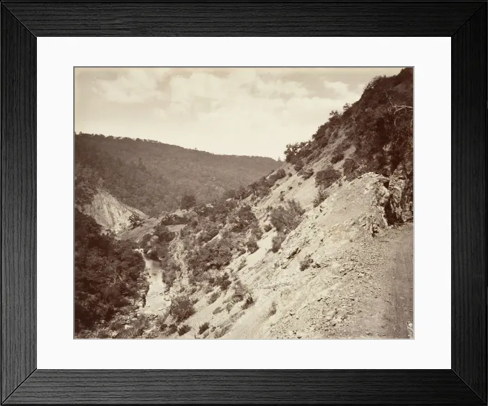 Framed Print : Sulphur Creek and Road to Geysers, 1868-70, printed ca. 1876 Framed Print : Sulphur Creek and Road to Geysers, 1868-70, printed ca. 1876