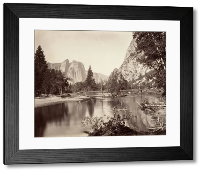 Framed Print : Looking Down Yosemite Valley, ca. 1872, printed ca. 1876 Framed Print : Looking Down Yosemite Valley, ca. 1872, printed ca. 1876