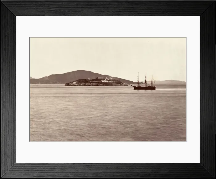 Framed Print : Alcatraz Island, San Francisco, 1868-69, printed ca. 1876 Framed Print : Alcatraz Island, San Francisco, 1868-69, printed ca. 1876