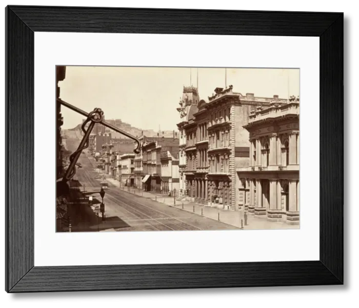 Framed Print : North Side of California Street, 1864, printed ca. 1876. Creator: Carleton Emmons Watkins Framed Print : North Side of California Street, 1864, printed ca. 1876. Creator: Carleton Emmons Watkins