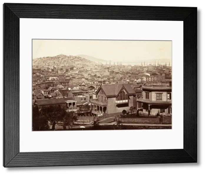 Framed Print : San Francisco, from Rincon Hill, 1864, printed ca. 1876. Creator: Carleton Emmons Watkins Framed Print : San Francisco, from Rincon Hill, 1864, printed ca. 1876. Creator: Carleton Emmons Watkins