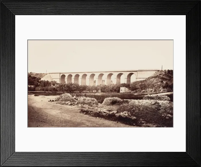 Framed Print : Viaduc de Bandol, 1859 or after. Creator: Edouard Baldus Framed Print : Viaduc de Bandol, 1859 or after. Creator: Edouard Baldus