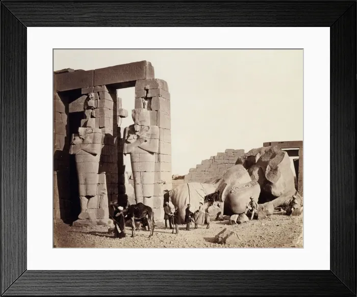 Framed Print : The Rameseum of El-Kurneh, Thebes, 1857. Creator: Francis Frith Framed Print : The Rameseum of El-Kurneh, Thebes, 1857. Creator: Francis Frith